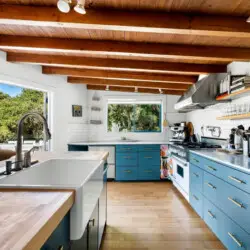 Hillside Hideaway Kitchen w/ Spa in Topanga Canyon by Open Air Homes