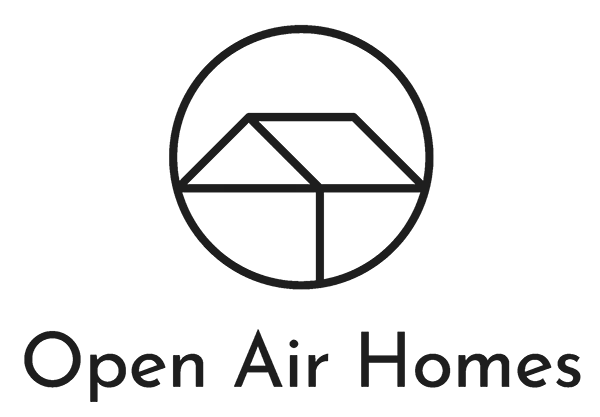 Open Air Homes logo with a transparent background.