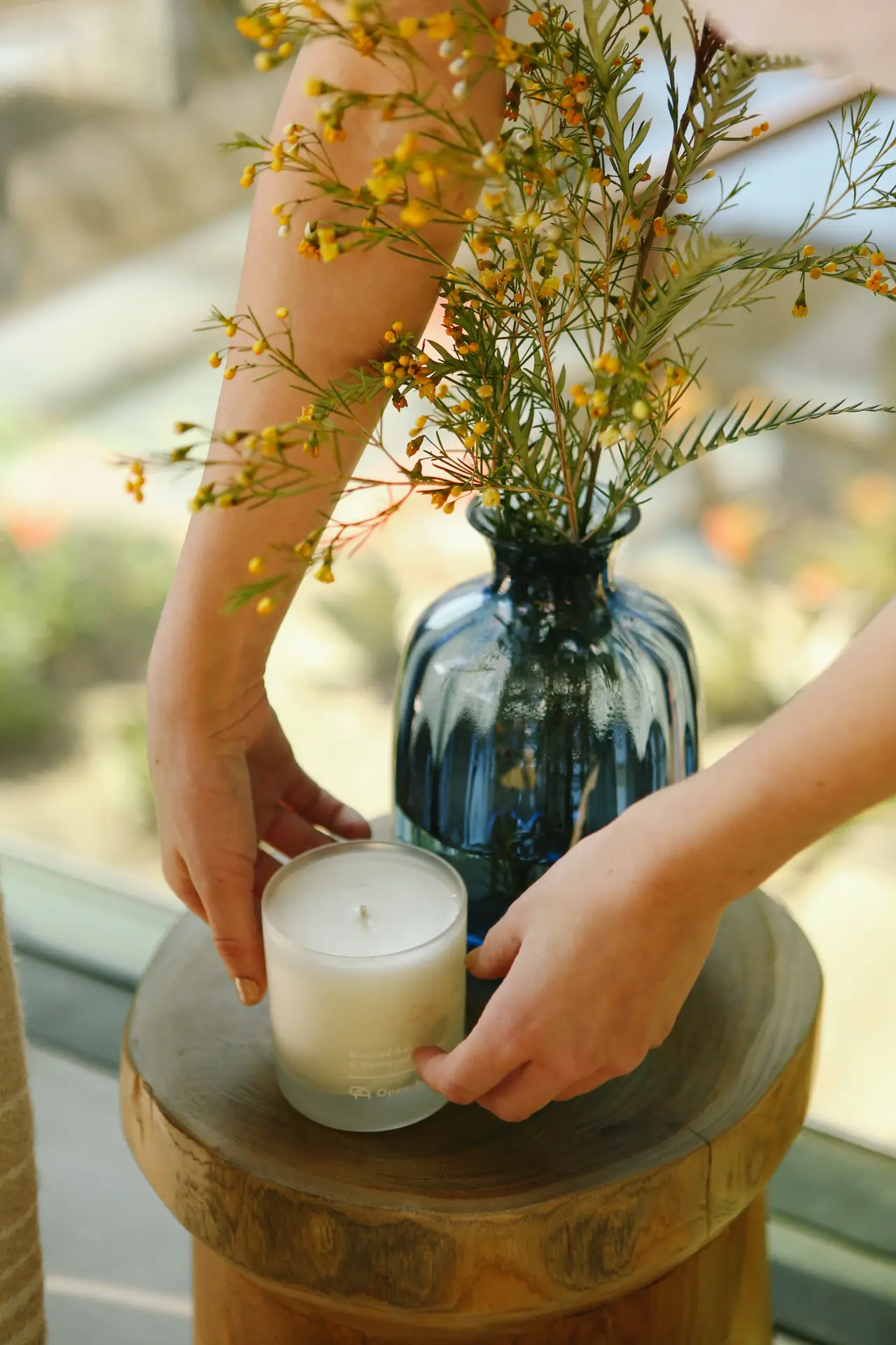 Luxury candle in a vacation rental managed by Open Air Homes