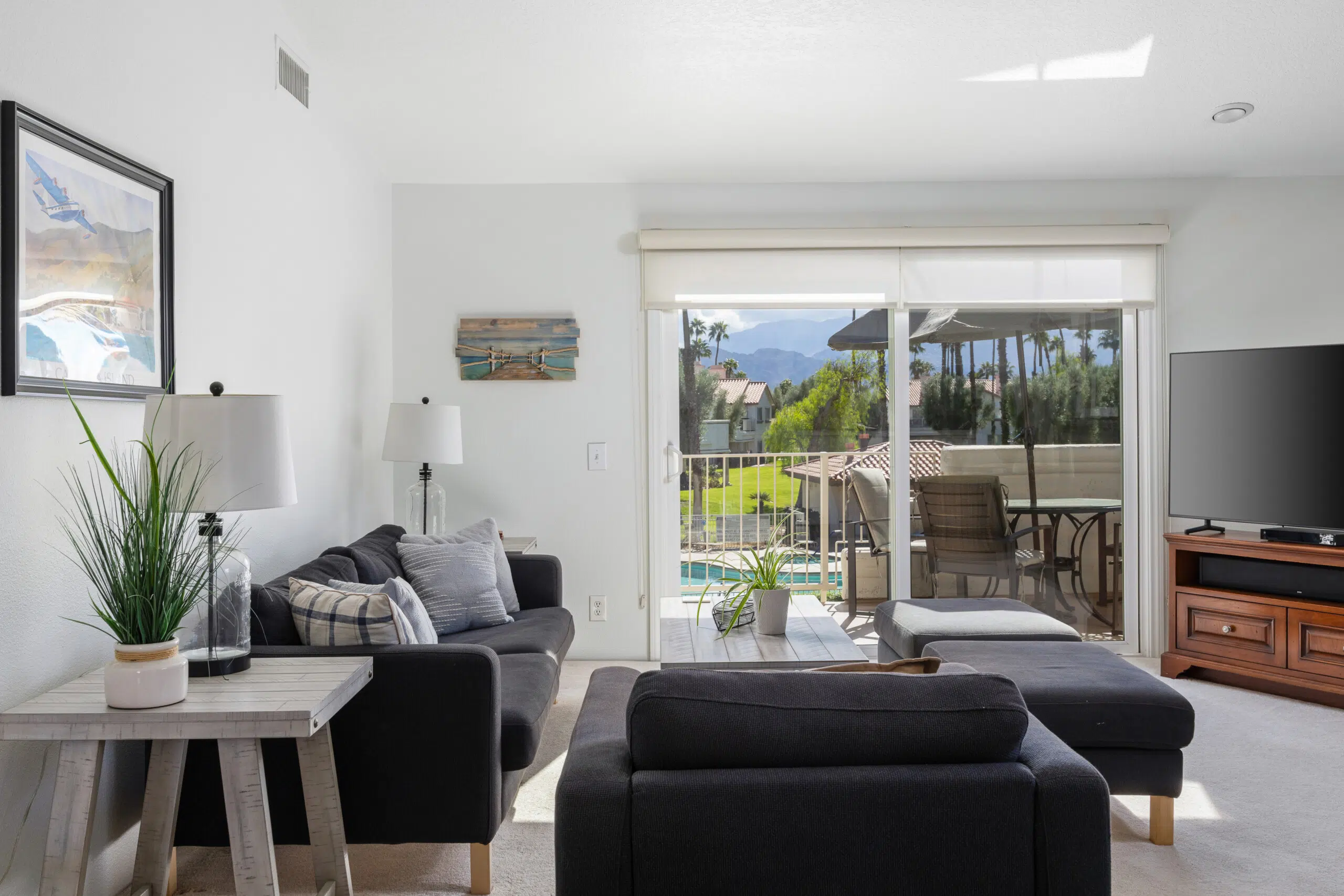 Desert Falls living room after professional photography